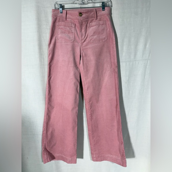 LOFT The Palmer wide leg pink corduroy Jeans Size 0 - Picture 3 of 13